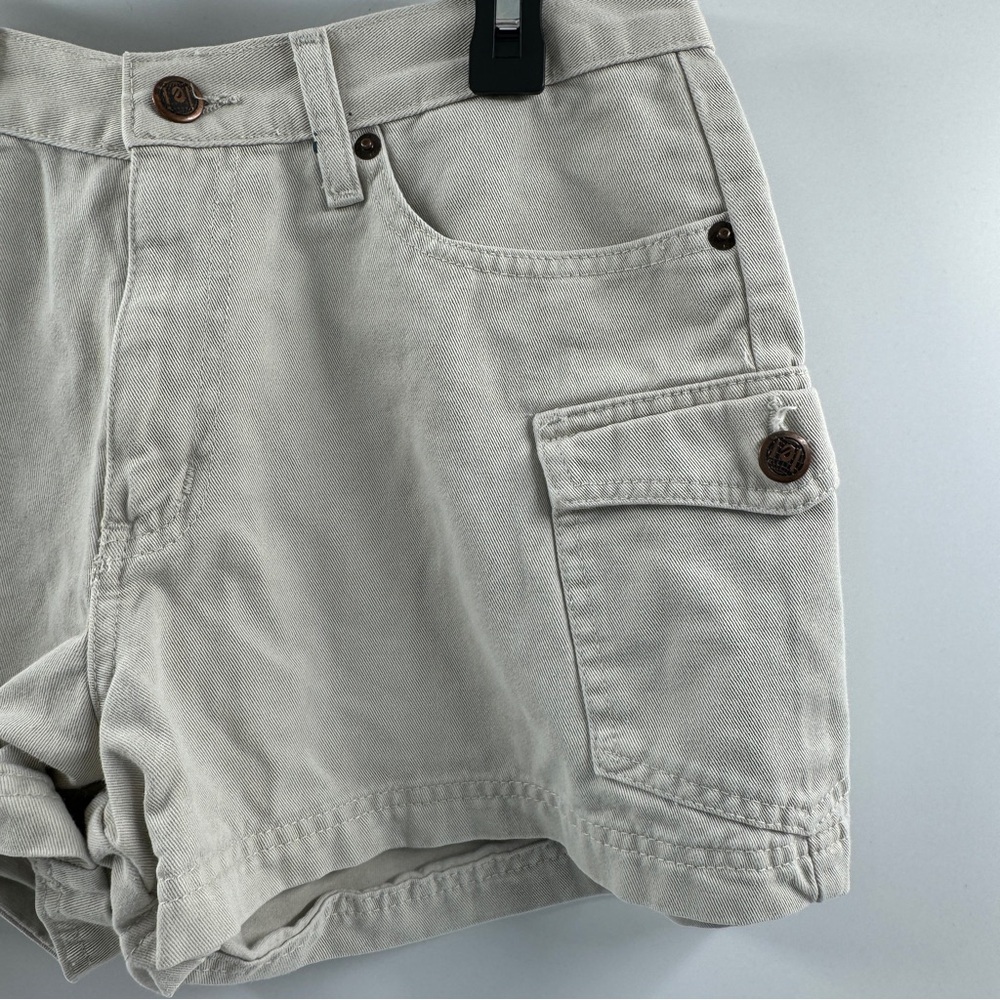 Lee Life Energy & Essence Light Beige Khaki Cargo Shorts | Women’s Size 7 - Picture 3 of 8